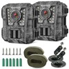 WOSPORTS Mini Trail Camera 2 Pack 24MP 1080P HD Trail
