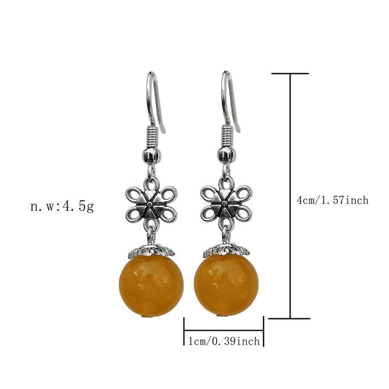 Y&XHEJEWY 7 Pairs Beaded Earrings Set with Chakra Healing Gemstones