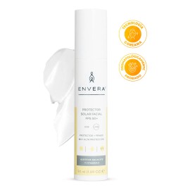 Protector Solar Facial Protección Spf Primer Bloqueador Acabado Mate Antioxidantes Vitamina Aguacate Resistente Agua Vegano Cruelty Free Envera