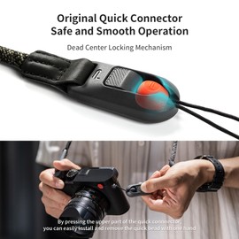 PGYTECH Artistic Style Camera Shoulder Strap Air Camera Straps Quick Release Leather Like with Braided Ropes for Compact Cameras and Mirrorless Cameras, Modern Art