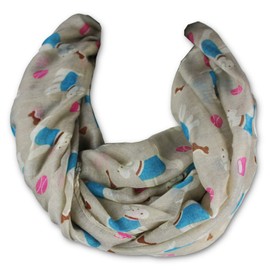KNITPOPSHOP Scottie Dog Schnauzer Infinity Scarf ball (beige)