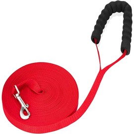 Mainiusi Long Dog Lead - 50m Dog Recall Training Lead for Camping, Tracking, Obedience & Backyard Playing (Red)