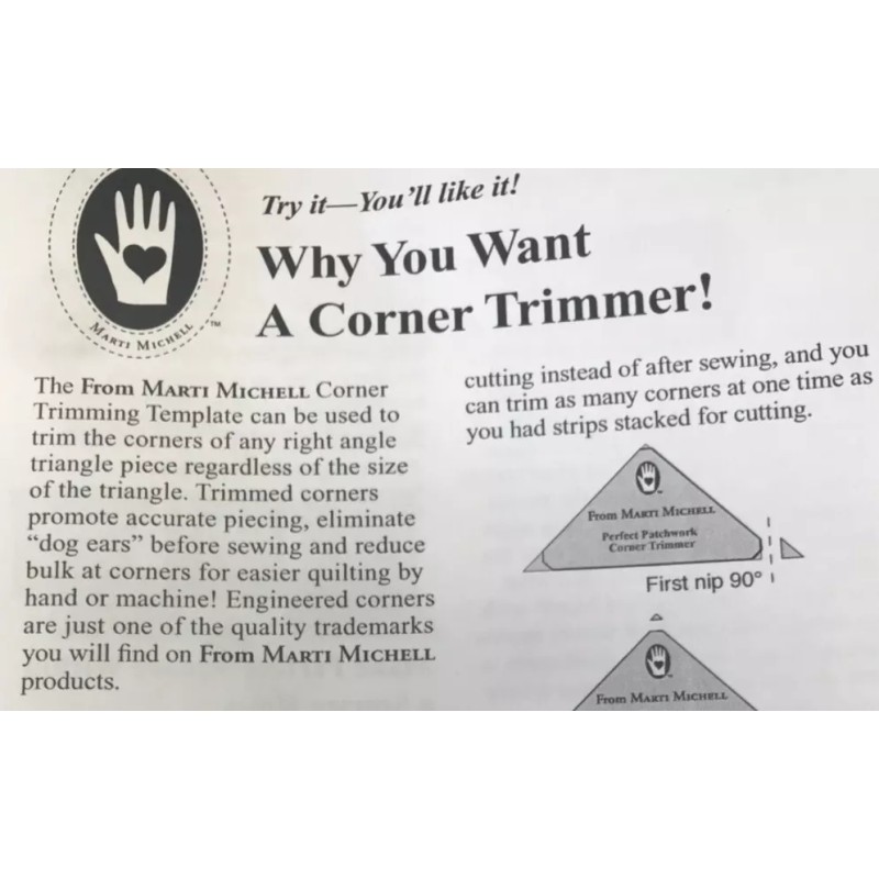 MARTI MICHELL - PERFECT PATCHWORK #8073 CORNER ACRYLIC TRIMMER &