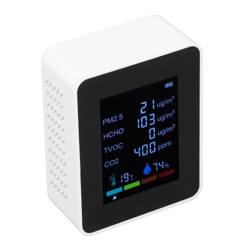 Multifunctional 6 in 1 CO2 Meter Air Quality Monitor Temperature
