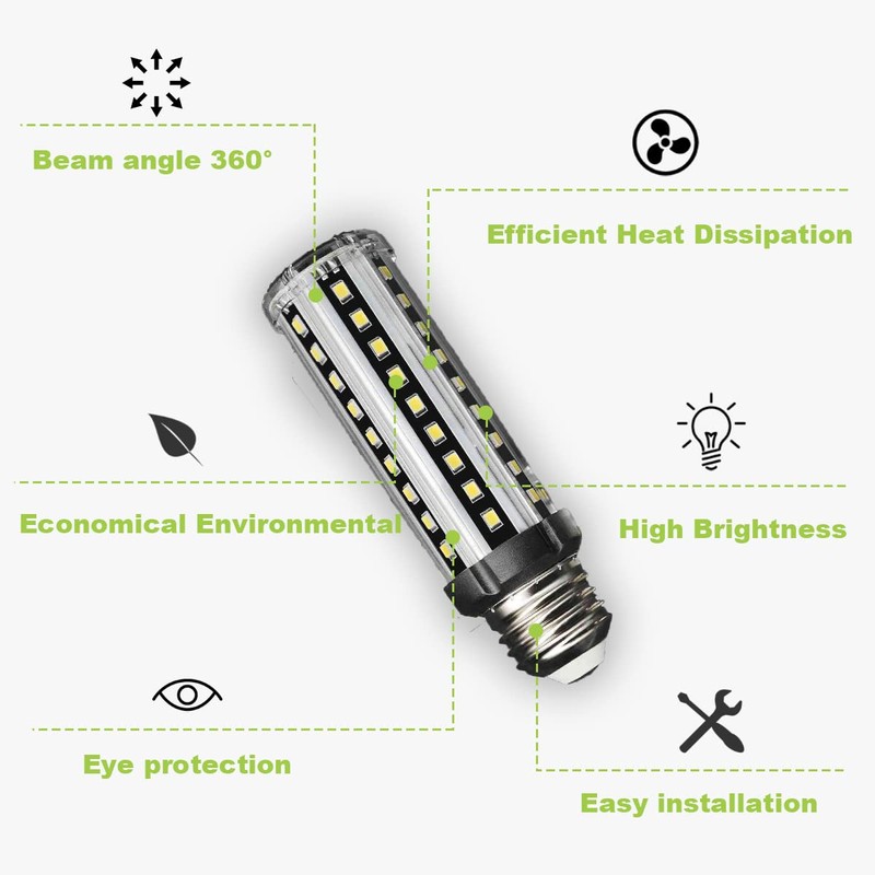 Wenscha LED Corn Light Bulb 150W Equivalent 2000 Lumen 6500K