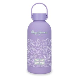 Pepe Jeans Abbey Stainless Steel Water Bottle, Pink, 6.5 x 18.5 x 6.5 cm, Stainless Steel by Joumma Bags, Pink, Talla única, Stainless Steel Water Bottle