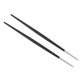 Zerodis 304 Stainless Steel Chopsticks Japanese Sushi Chopsticks Tableware Set Home Kitchen Dining Cutlery (Black)