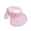 Girls Roll Up Straw Sun Visor, Wide Brim UV Protection