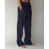 BUXKR Men's Linen Pants Beach Casual Cotton Summer Lightweight Elastic