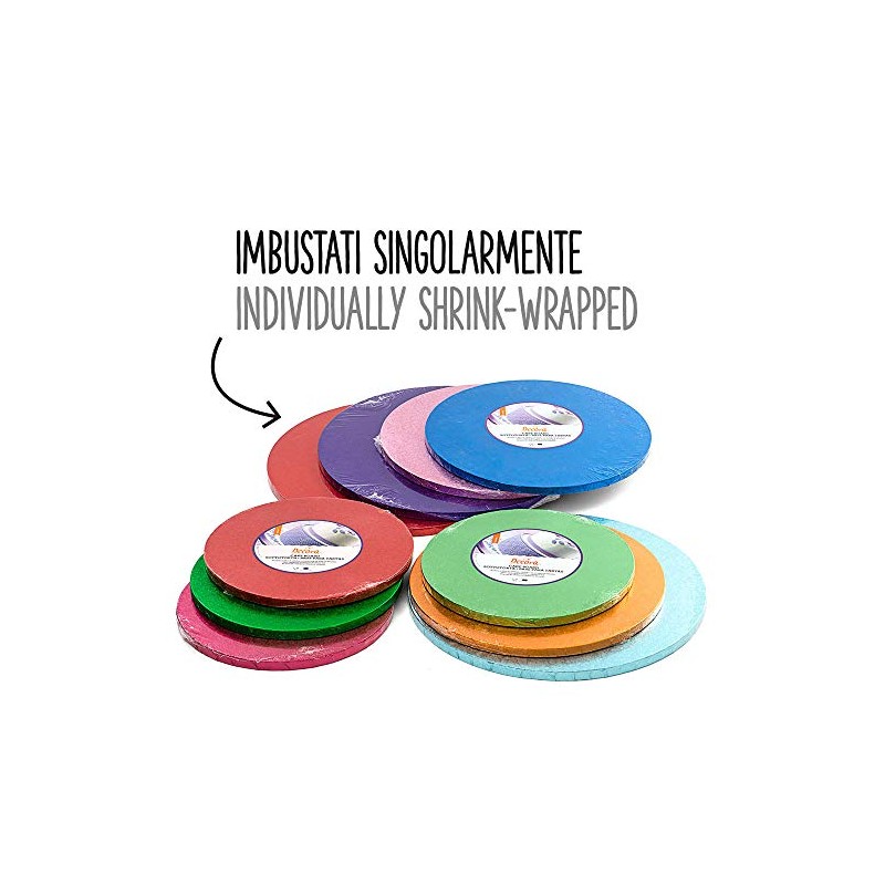 Decora Round Cakeboard, 25 x 1.2 cm, Cellulose Red, 30