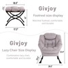 Givjoy Lazy Chair and Ottoman, Large Accent Lounge Chair with