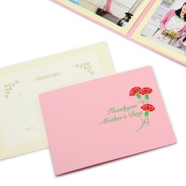 Photo Mat Mother's Day Gift Mom Thank You Who They Carnation Pattern Pocket Mat "Mother's Day/Carnation" 2l Size 2 Surface Horizontal , safety pink