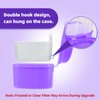 Denture Soaking Cup Dental Retainer Case Cleaning with Strainer Basket,