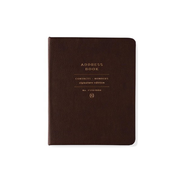 Fringe Studio Small Faux Leather Hardcover Concealed Spiral Address Book