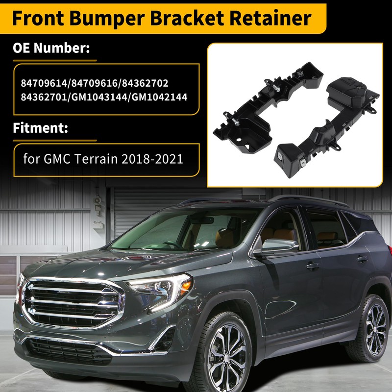 FUELHOOD Front Bumper Bracket for GMC Terrain 2018-2021 No.84709614/84709616/84362702/84362701/GM1043144/GM1042144 Left