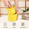 Yellow French Butter Holder with Water Line for Table and