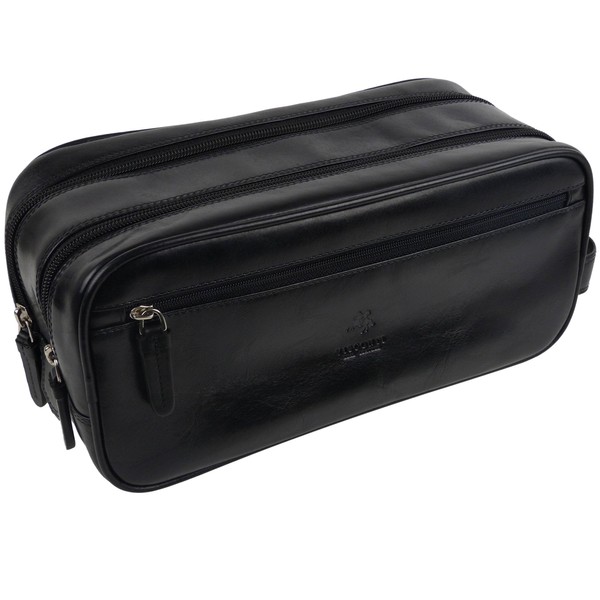 Visconti Leather Mens Washbag Monza Collection