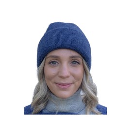 Gorro de lana merino auténtica y mezcla Possumdown | Unisex | Cómodo, ligero y de secado rápido, Azul, Medium