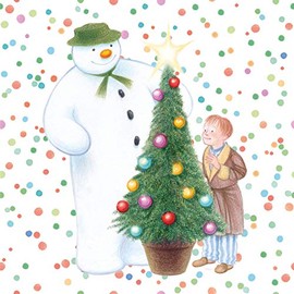 Anniversary House The Snowman Festive Party Lunch Napkins 3 ply, PJ037,Multi-Colour,33 centimeters