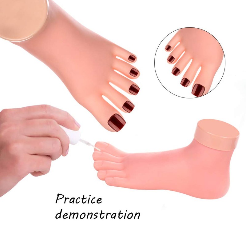 AORAEM Practice Fake Foot Flexible Movable Soft Silicone Fake Foot