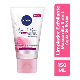 Nivea | Gel Limpiador Facial 3 en 1 con Agua de Rosas | 150 ml