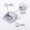 SKIR'CO Pack of 8 Small 15 mm Furniture Castors, Rubber