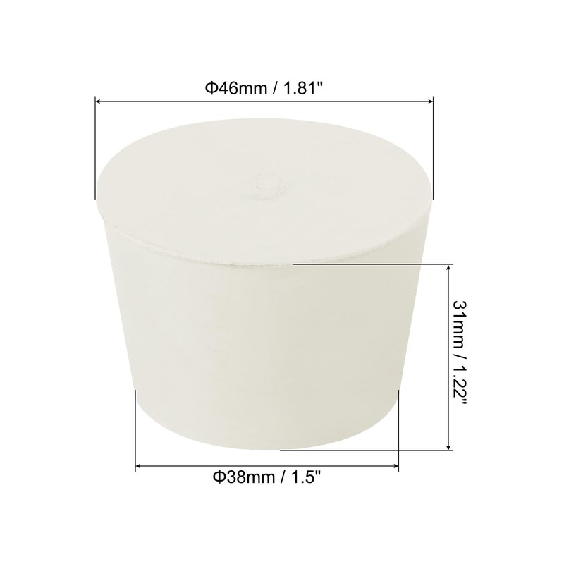 sourcing map Rubber Tapered Plug 38mm to 46mm Solid Test