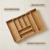Klabelle Bamboo Drawer Organizer - Expandable Kitchen Utensil Holder, Adjustable