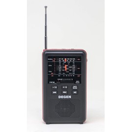 DEGEN DE36 Rechargeable AM FM Shortwave Radio & MP3 Player with Built-in Micro SD TF Card Reader