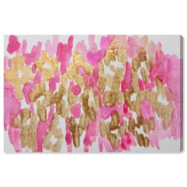 Oliver Gal Artist Co. Abstract, Canvas Wall Art, Damisela' Paint, Ready to Hang Living Room, Bedroom and Bathroom Home Décor, 36x24, Pink Canvas Art