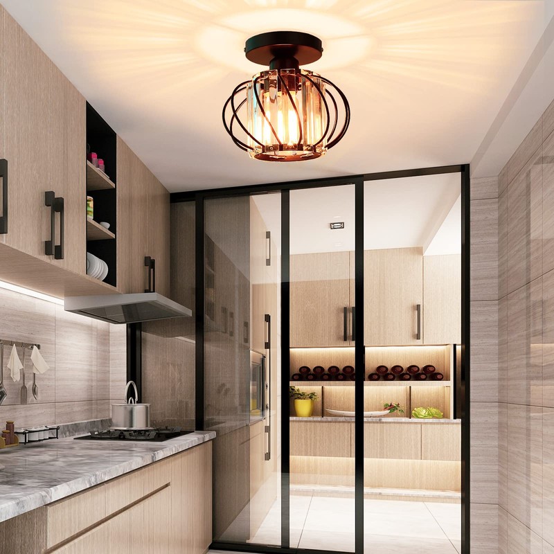 FRIDEKO HOME 2-Pack Semi Flush Mount Ceiling Light - Small