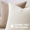 MIULEE Set of 2 White Throw Pillow Covers 12x20 Inch