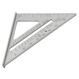 Square, Measure Triangle Aluminum Alloy Roofing Square 7" Rafter Angle Guide Angle Protractor Miter Framing Measurement Carpenter Measuring Tool