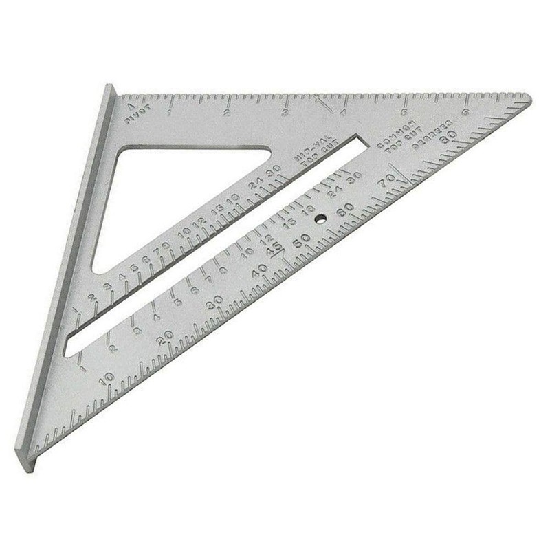 Square, Measure Triangle Aluminum Alloy Roofing Square 7" Rafter Angle