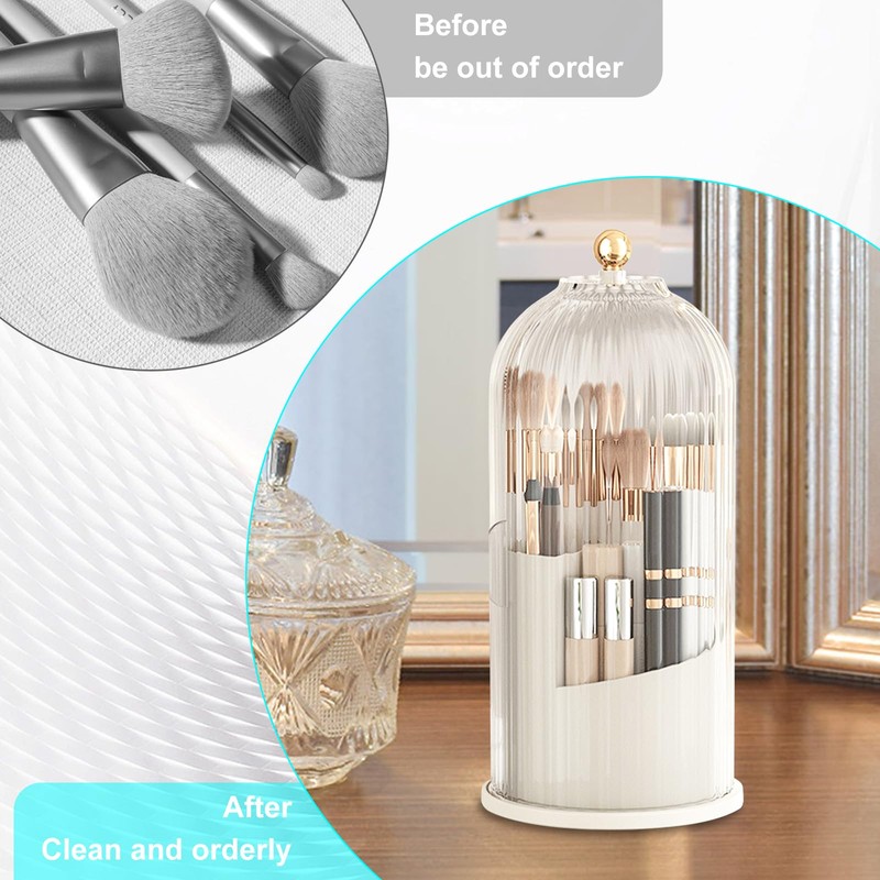Make Up Cosmetic Organiser, 360 Rotating Makeup Brush Holder Organizer