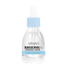 Vitayes 1% Bakuchiol Organic Retinol Serum - Natural Retinol Serum Alternative, Moisture, Skin Repair - Anti-Ageing & Gentle Care - For Renewed & Radiant Skin, 30 ml