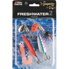 Abu Garcia Freshwater Mix 2 – Premium Lure Assortment for Pike and Perch Fishing – Includes Spinners, Spoons, and Soft Bait – Complete Freshwater Fishing Kit, Assorted Varied