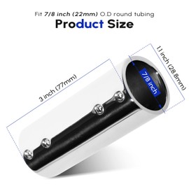 EQUSPUR 2 Pack Rail Straight Connector for 7/8 inch Railing, Satinless Steel 316, Marine Grade 2-Way Fitting, Boat Handrail Hardware