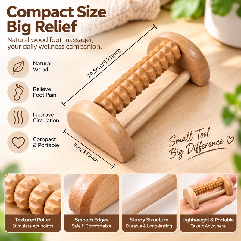 Foot Reflexology Roller, Handheld Foot Massager, Manual Foot Massage, Relaxation
