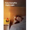 Fake Campfire Night Light, 3D LED Fire Pit Firewood Lamp,