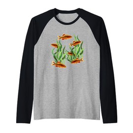Celestial Pearl Danios Nano Aquarium Fish Tank Lovers Design Raglan Baseball Tee