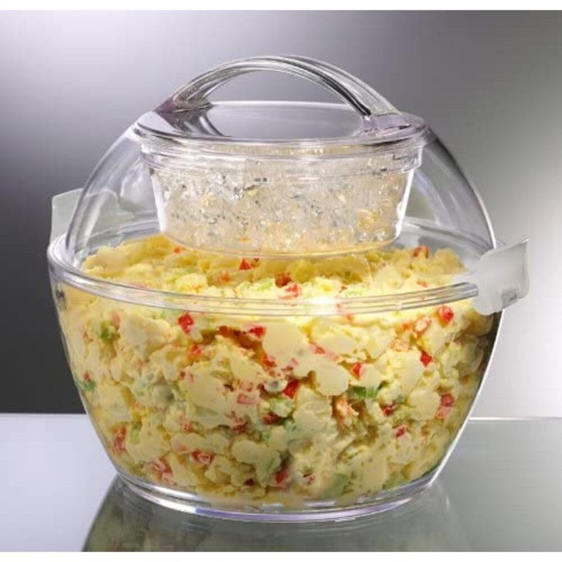 Prodyne Acrylic Iced Up Salad To Go Bowl, 5.5 Qt.