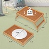 Artmeer Artmeer Bed Tray Table with Folding Legs,Bamboo Breakfast in