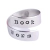 Book Worm Wrap Ring - Bookworm Twist Ring - Book