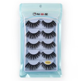 5 Pairs Mink Eyelashes Ultra Dense Stage Makeup Natural False Eyelashes Long Eyelashes Extensions Fake Eyelashes Handmade (G504)