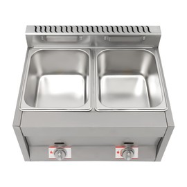 2 Well Commercial Gas fryer, 6L Propane LPG Stainless Steel Commercial Countertop Fryer Machine for Supermarkets Hotels Canteens Restaurants Banquet Halls