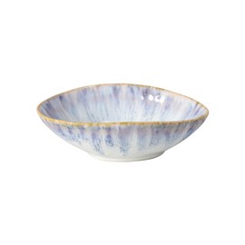 Costa Nova Stoneware Ceramic Brisa Collection Oval Low Bowl 6,75 oz, Ria Blue