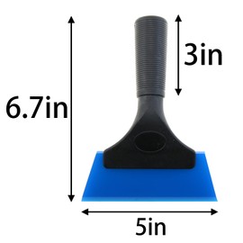 MEETOOT 5 Inch Mini Window Wiper Film Scraper Cleaning Tool Small Rubber Scraper Windscreen Scraper for Mirror Wiper Frost Scraper Ice Scraper