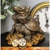 Feng Shui Celestial Black Dragon Turtle Statue Charm For Protection
