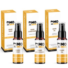 Beard Wash, Conditioner & Oil Pack | Cleanse | Soften Beards | Moisturise | 50ml (Vanilla & Mango)